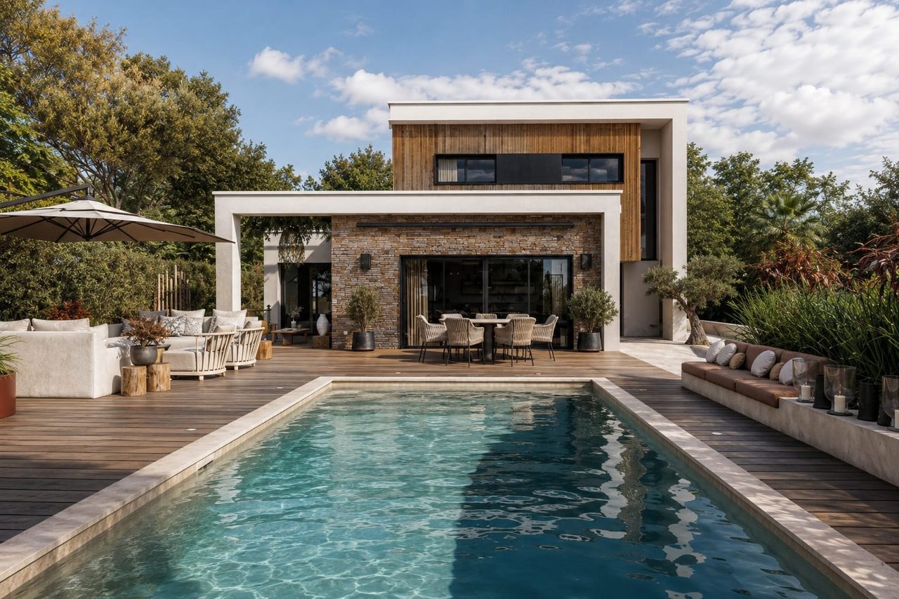 Villa Kerquessaud, La Baule — extérieur, rénovation de villa par Créa'Home