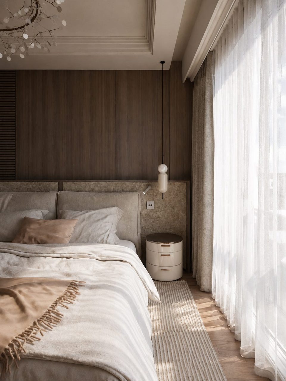 Wagram, Paris — chambre, rénovation d'appartement par Créa'Home