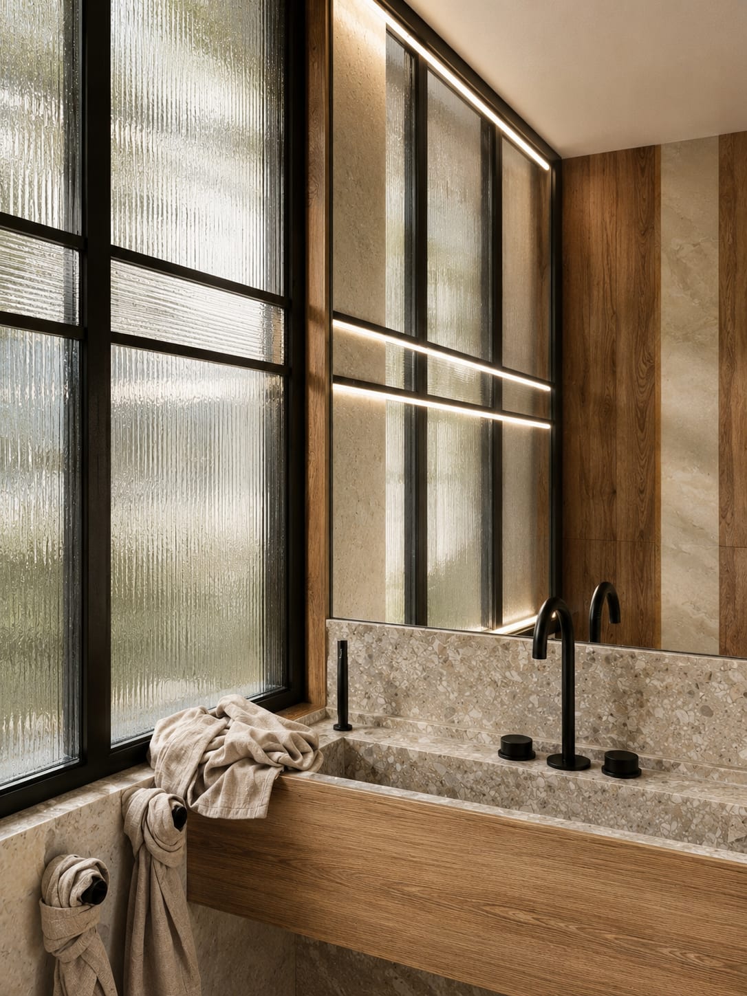 Auguste Mounié — salle de bain, rénovation d'appartement par Créa'Home