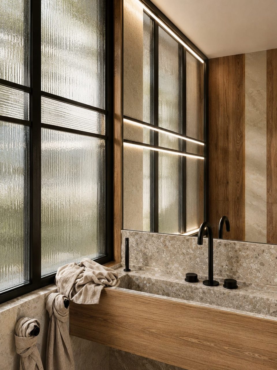 Auguste Mounié — salle de bain, rénovation d'appartement par Créa'Home