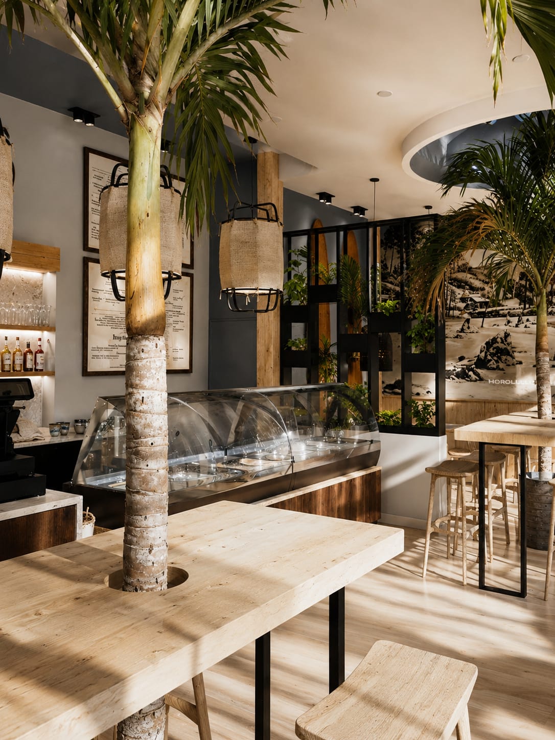 Poke & Tea — salle, restaurant par Créa'Home