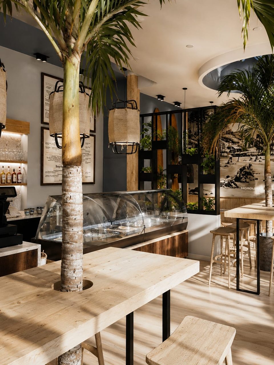 Poke & Tea — salle, restaurant par Créa'Home