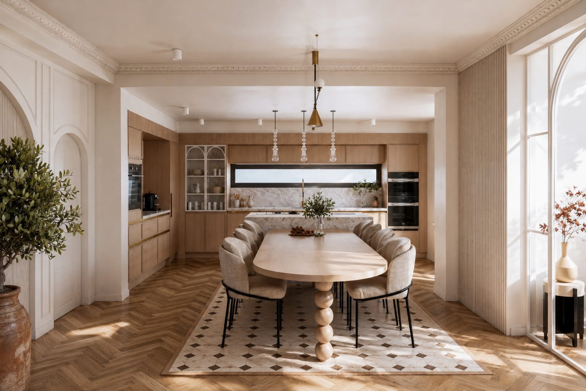 Villa Kerquessaud, La Baule — cuisine, rénovation de villa par Créa'Home