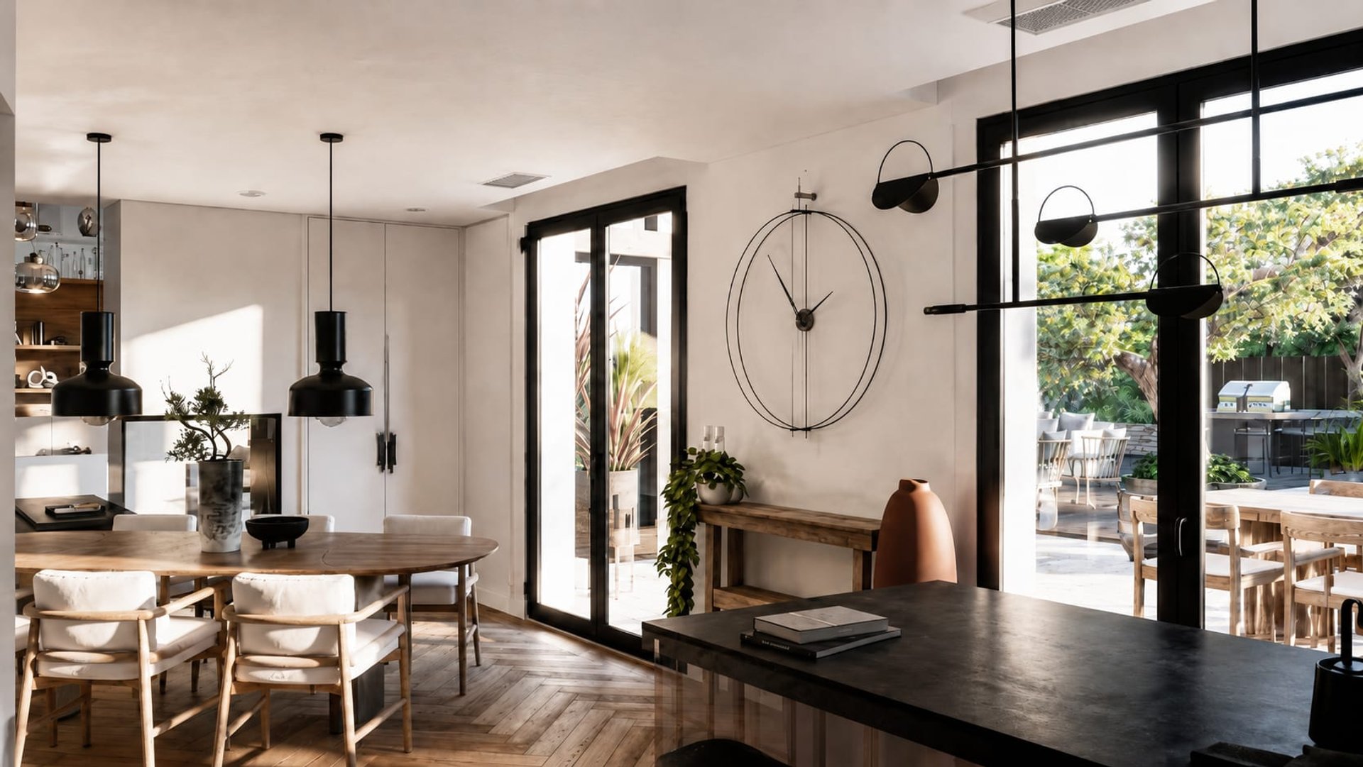 Villa Eden — salle à manger, rénovation de villa par Créa'Home
