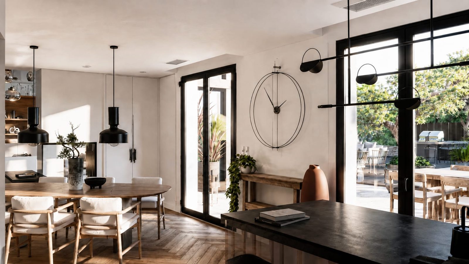 Villa Eden — salle à manger, rénovation de villa par Créa'Home