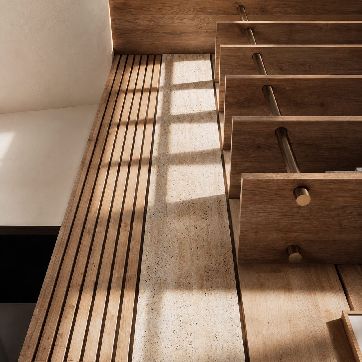Villa Benoit — escalier, rénovation de villa par Créa'Home