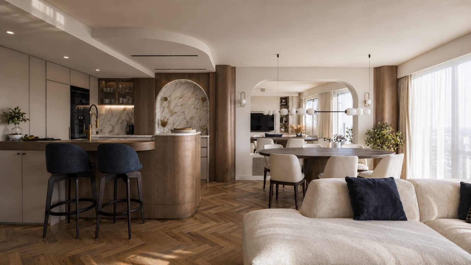 Wagram, Paris — cuisine, rénovation d'appartement par Créa'Home
