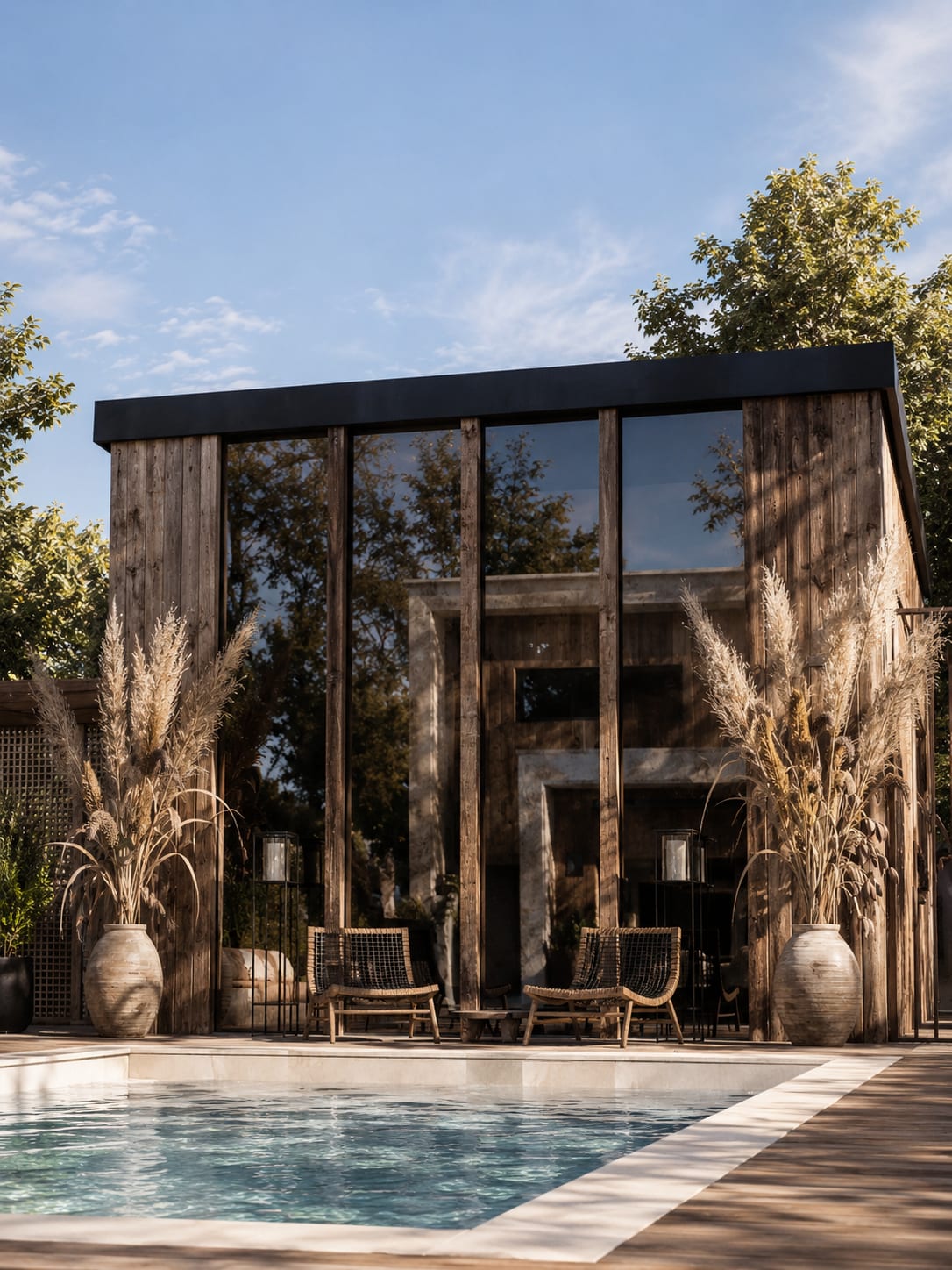Villa Kerquessaud, La Baule — pool house, rénovation de villa par Créa'Home