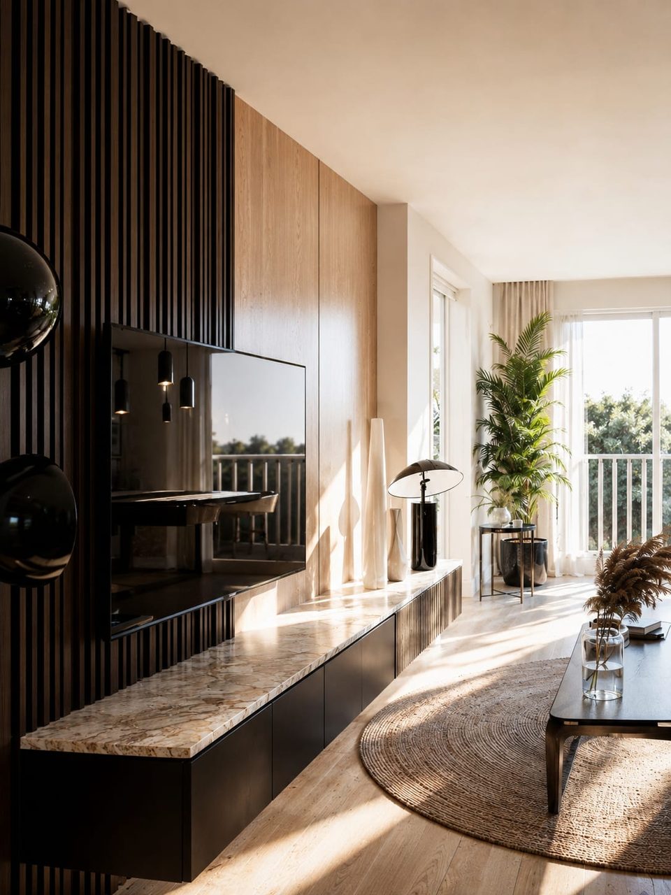 Auguste Mounié — salon, rénovation d'appartement par Créa'Home