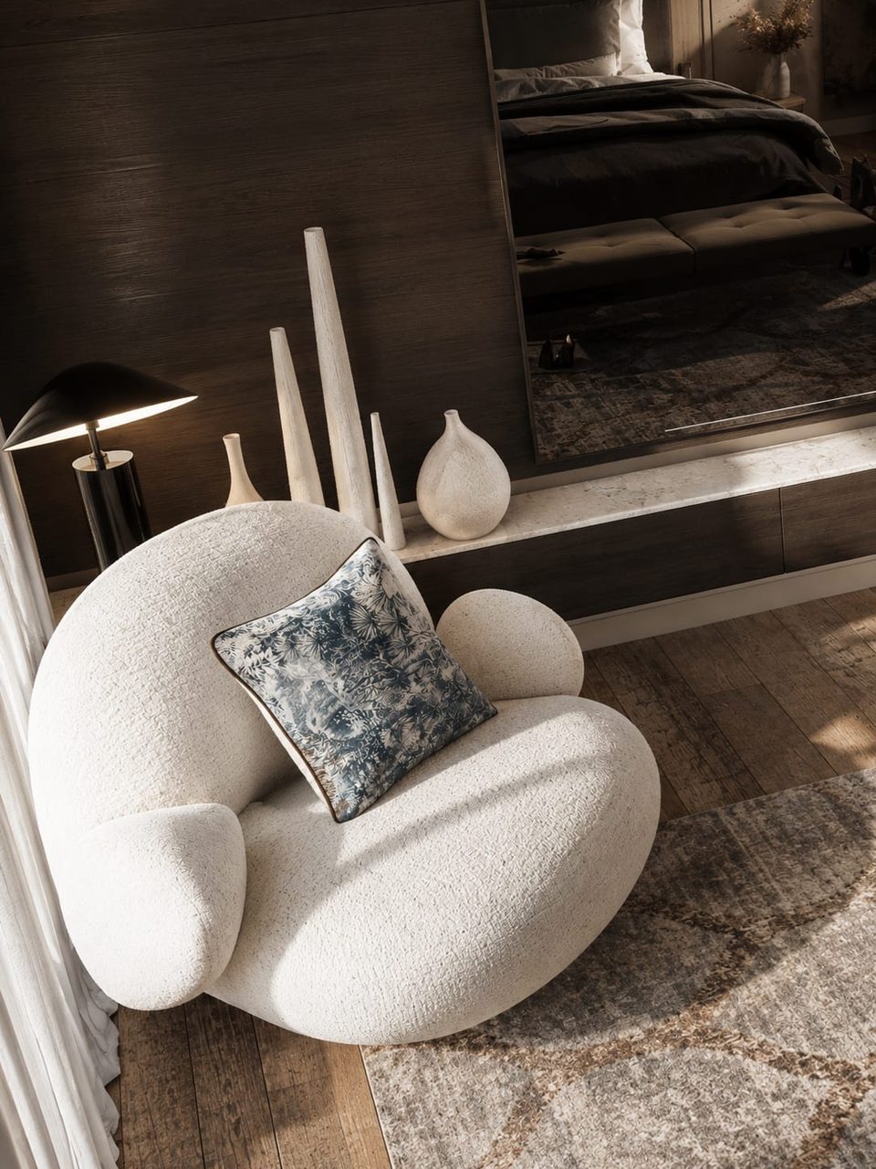 Heracleum — chambre, rénovation d'appartement par Créa'Home