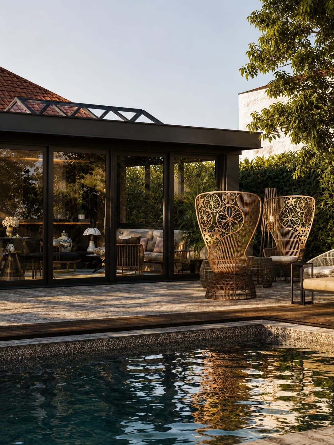River Chan — vue 6, pool house & extension par Créa'Home