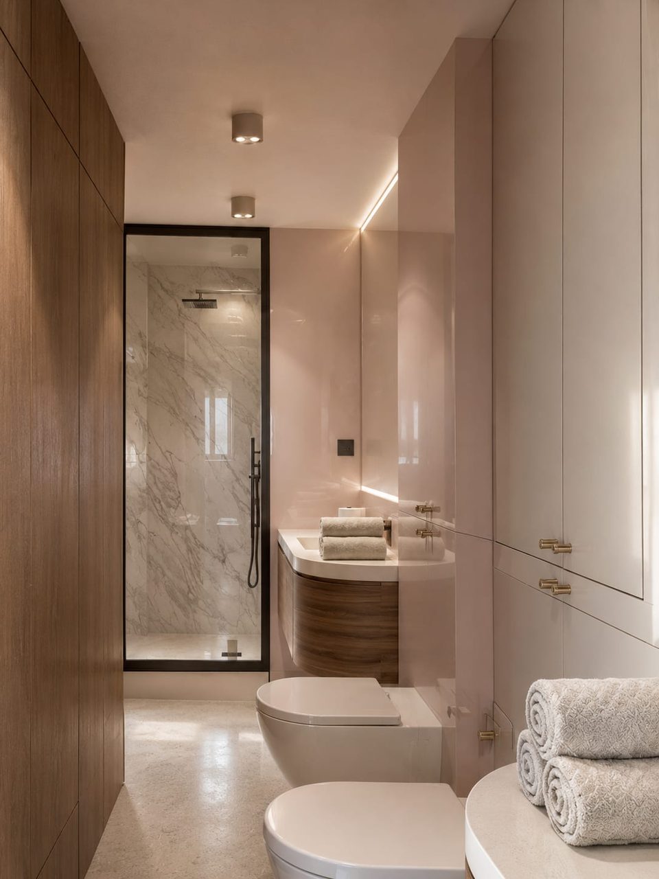 Auguste Mounié — salle de bain, rénovation d'appartement par Créa'Home