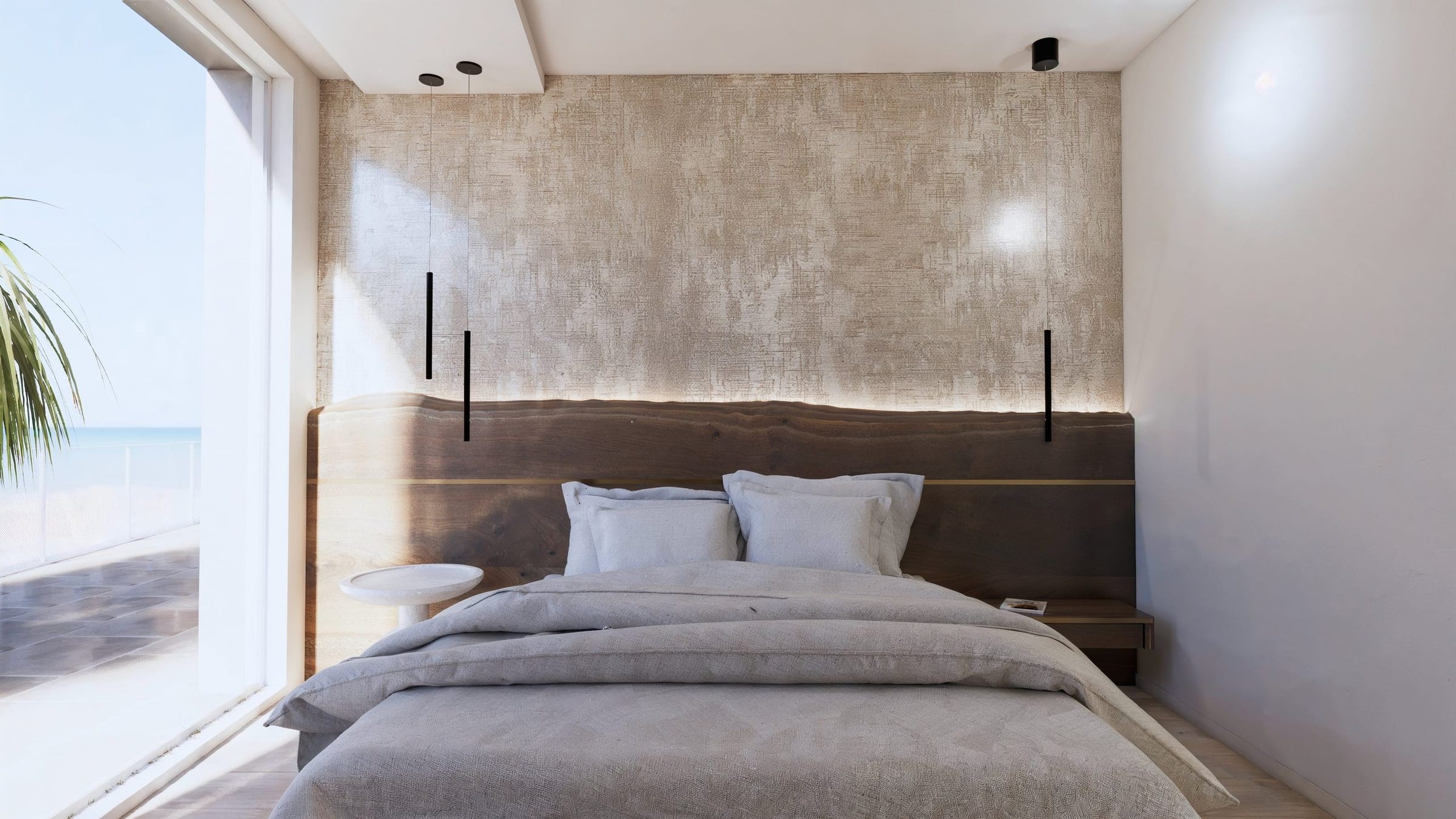 Océanide — chambre, rénovation d'appartement par Créa'Home