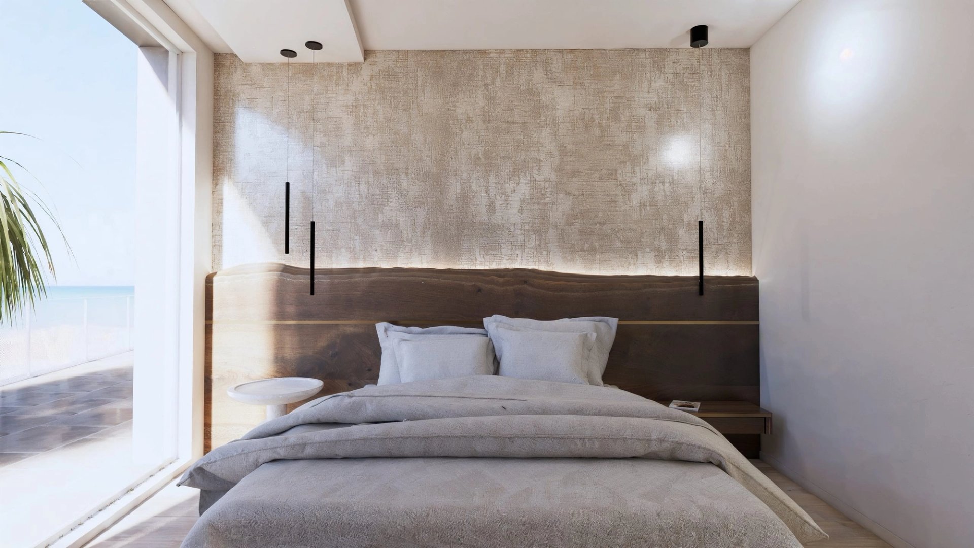 Océanide — chambre, rénovation d'appartement par Créa'Home