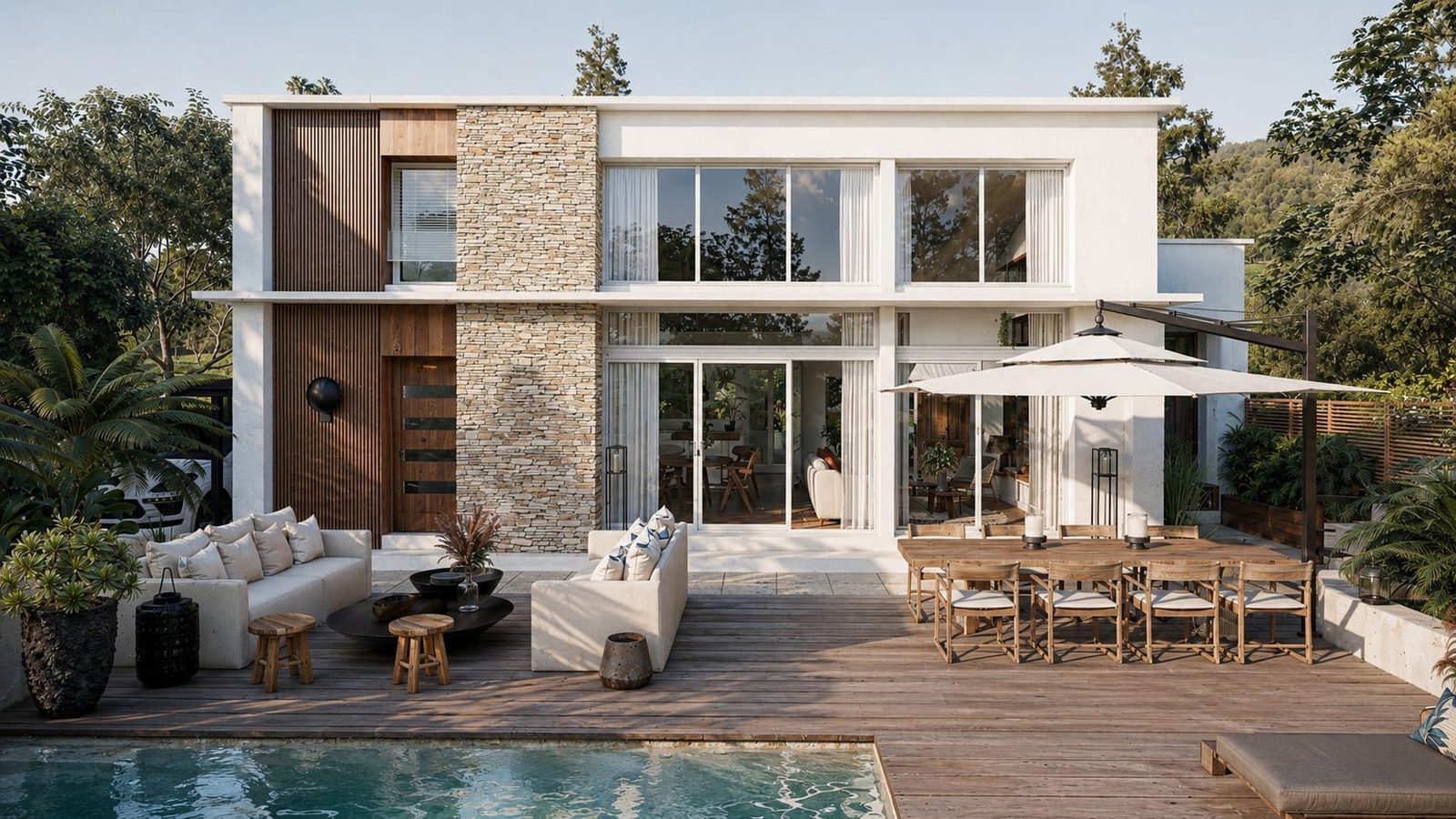 Villa Benoit — extérieur, rénovation de villa par Créa'Home