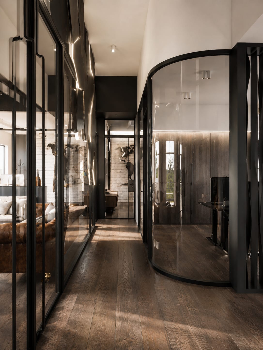 Lumen — couloir, bureaux par Créa'Home