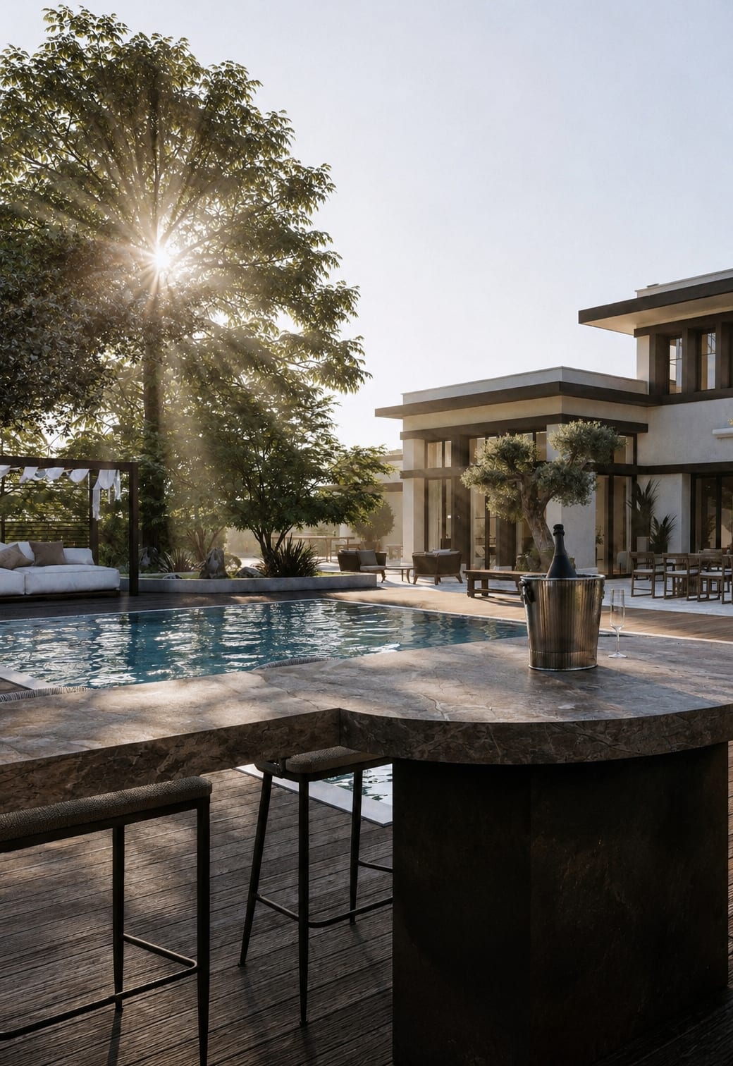 Villa Eden — piscine, rénovation de villa par Créa'Home