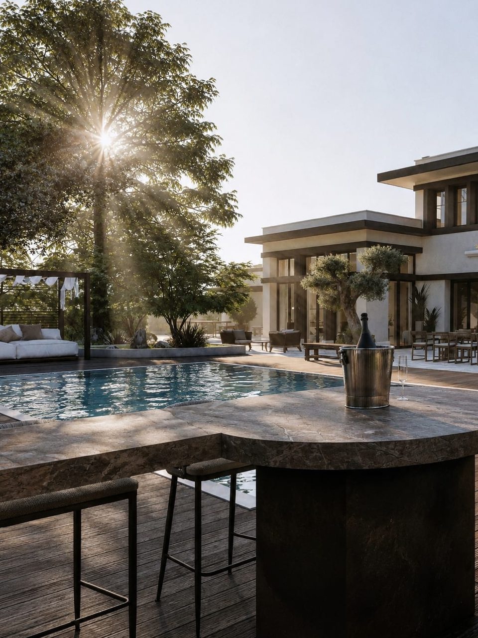 Villa Eden — piscine, rénovation de villa par Créa'Home