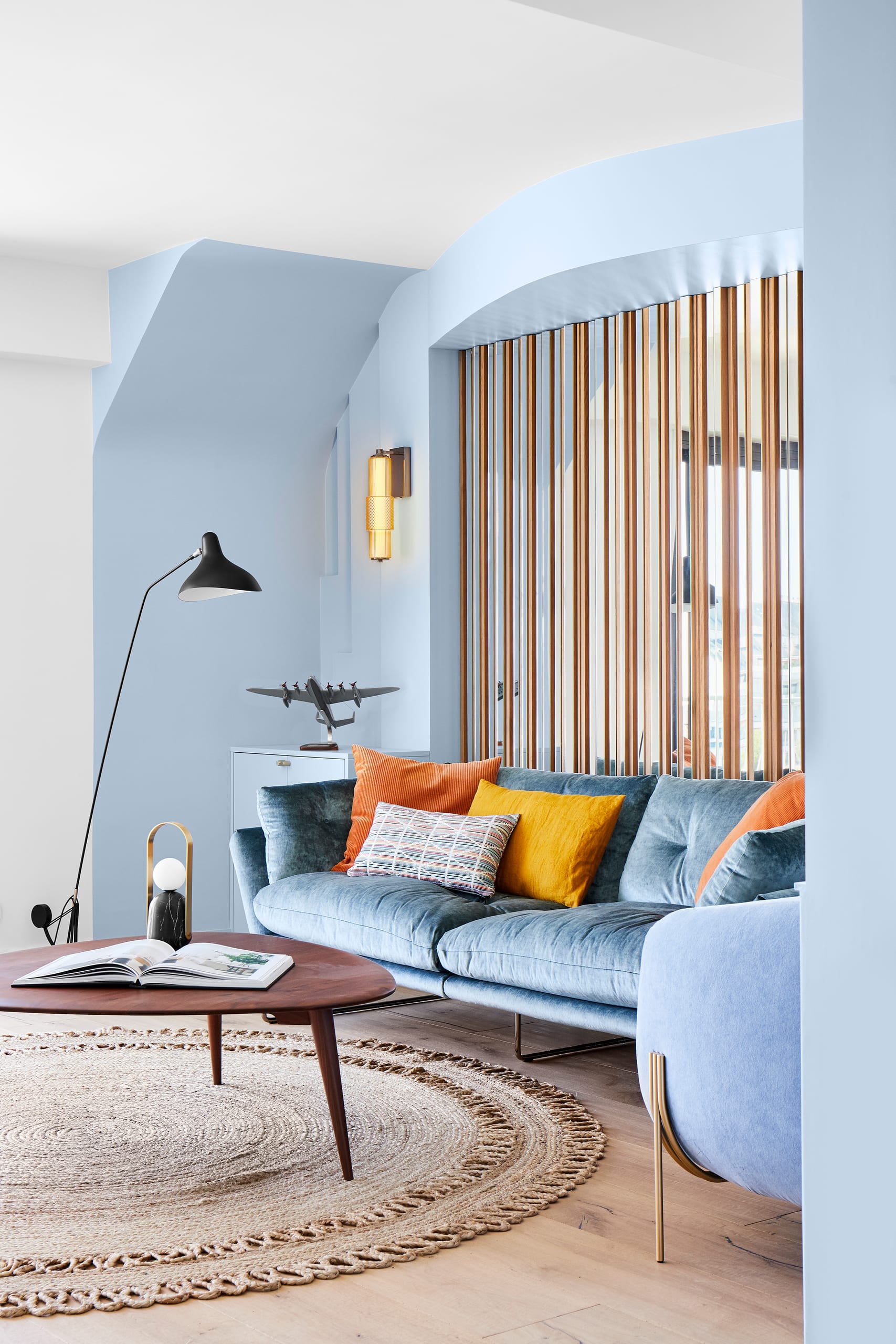 Ocean Drive, Le Pouliguen — salon, appartement balnéaire par Créa'Home