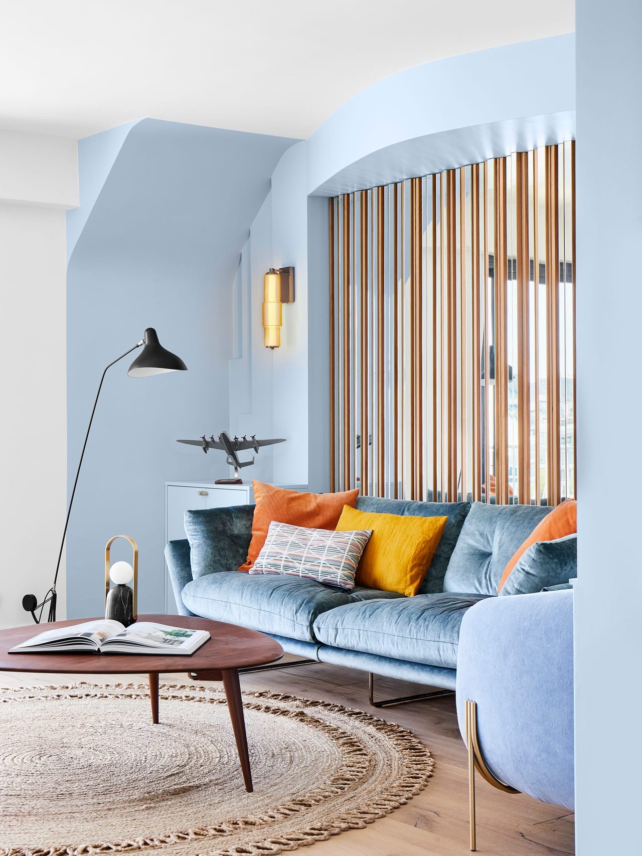 Ocean Drive, Le Pouliguen — salon, appartement balnéaire par Créa'Home