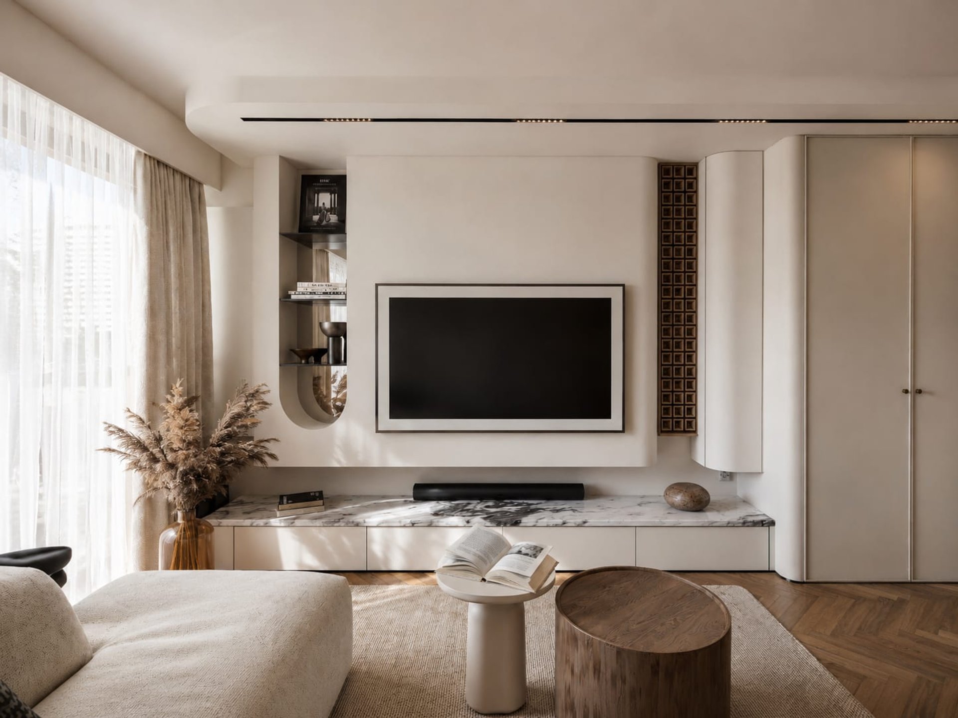 Wagram, Paris — salon, rénovation d'appartement par Créa'Home