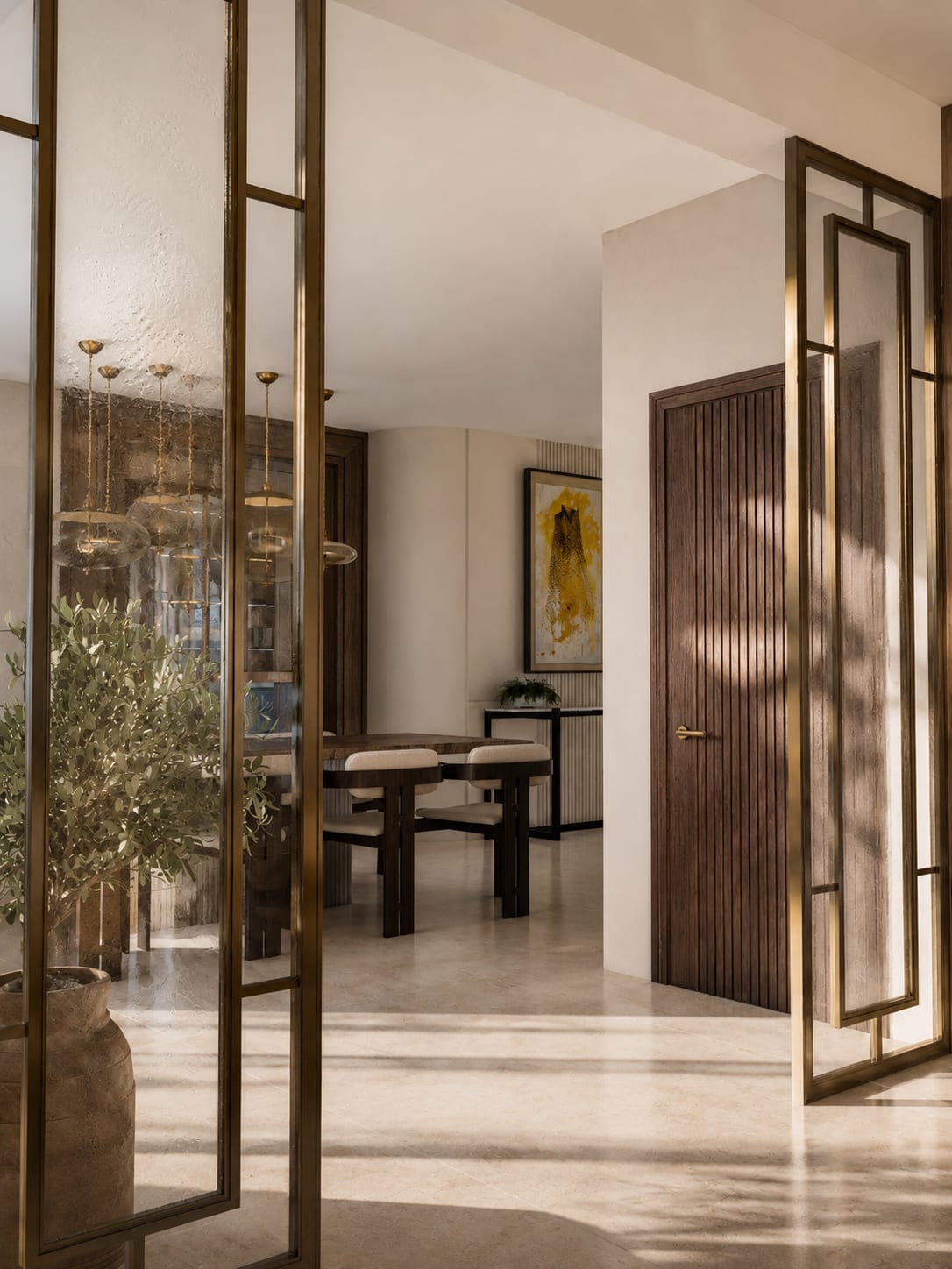 Clos Pecheret — couloir, rénovation de villa par Créa'Home