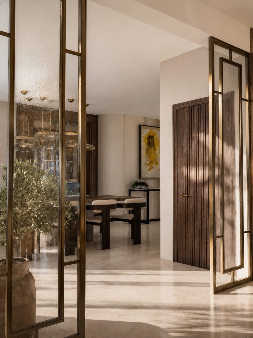 Clos Pecheret — couloir, rénovation de villa par Créa'Home