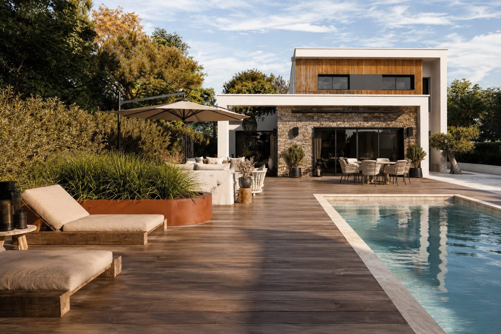Villa Kerquessaud, La Baule — piscine, rénovation de villa par Créa'Home