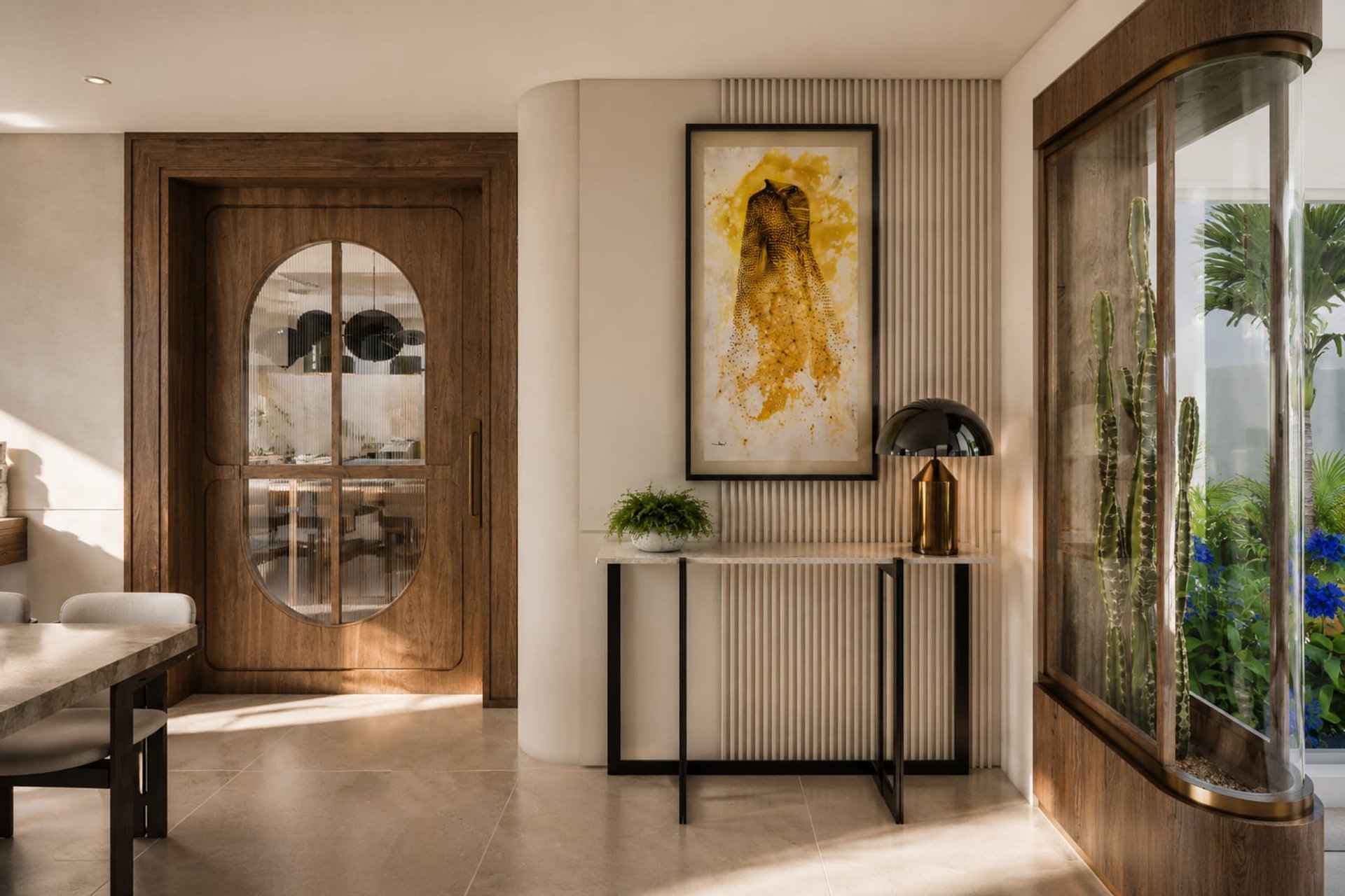 Clos Pecheret — entrée, rénovation de villa par Créa'Home