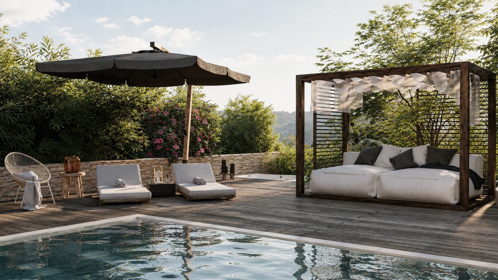 Villa Eden — piscine, rénovation de villa par Créa'Home