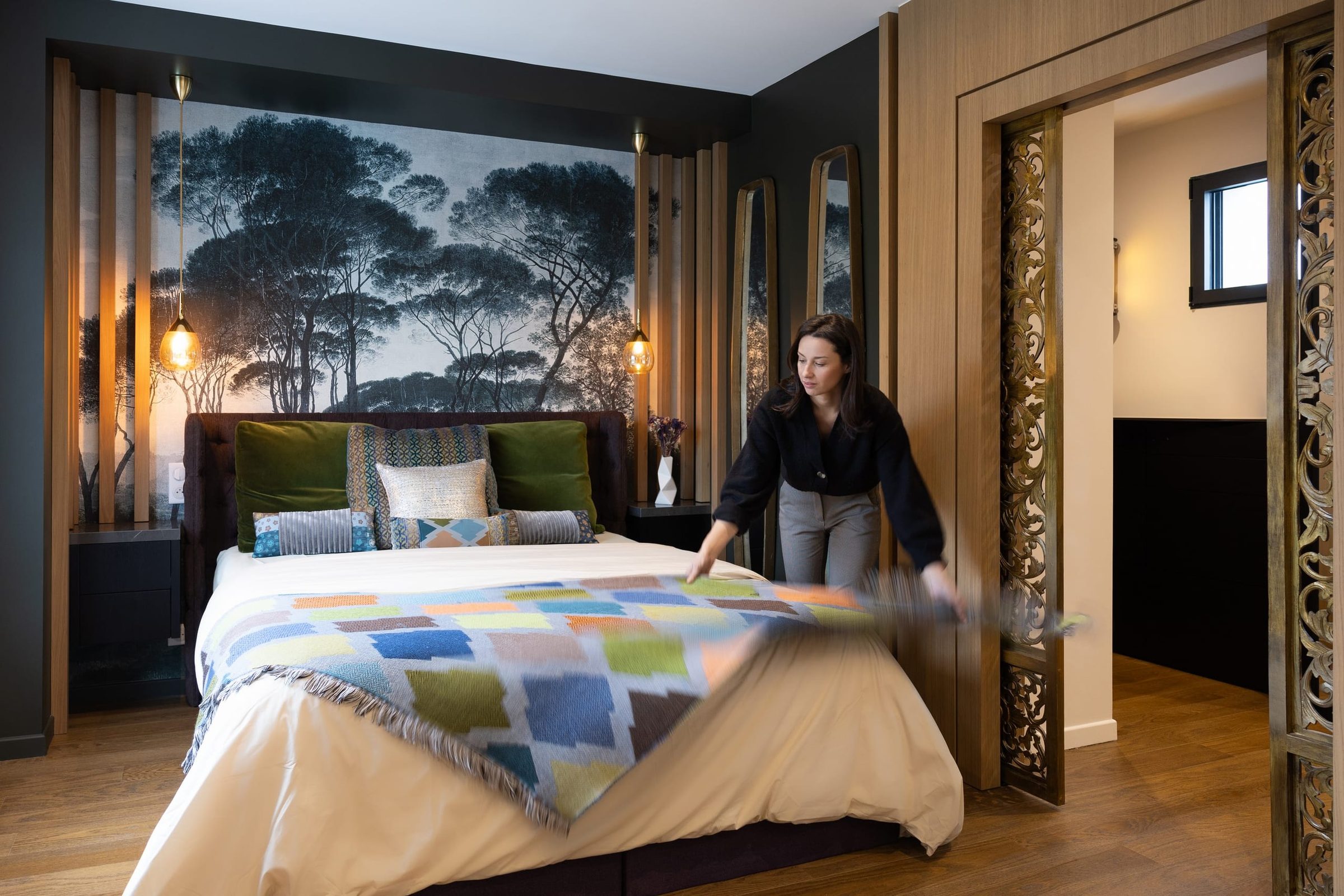 Jaipur — chambre, rénovation de villa par Créa'Home
