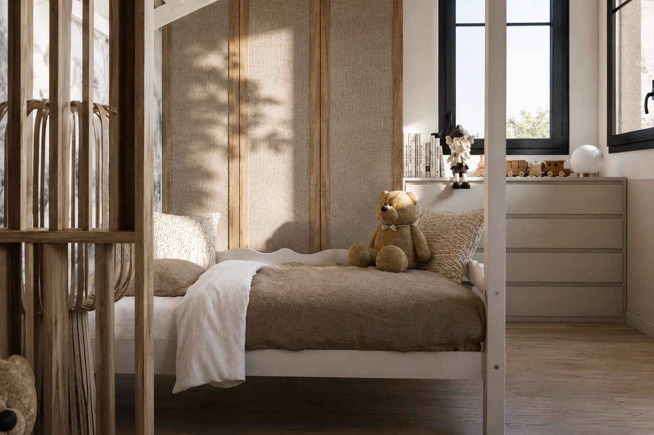 Villa Eden — chambre d'enfant, rénovation de villa par Créa'Home
