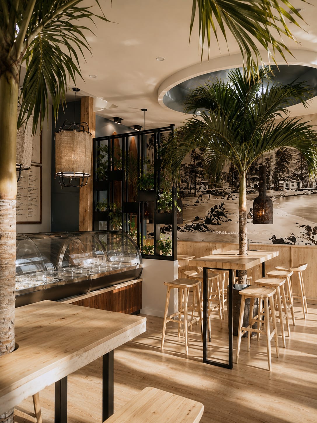 Poke & Tea — salle, restaurant par Créa'Home