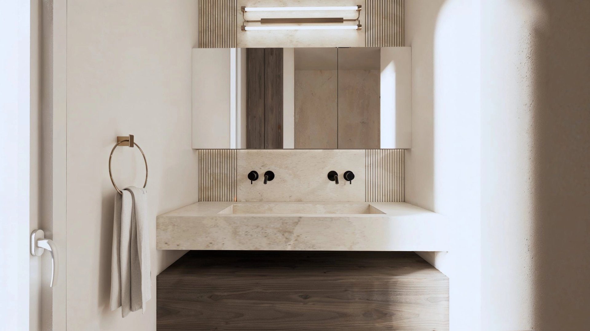 Océanide — salle de bain, rénovation d'appartement par Créa'Home