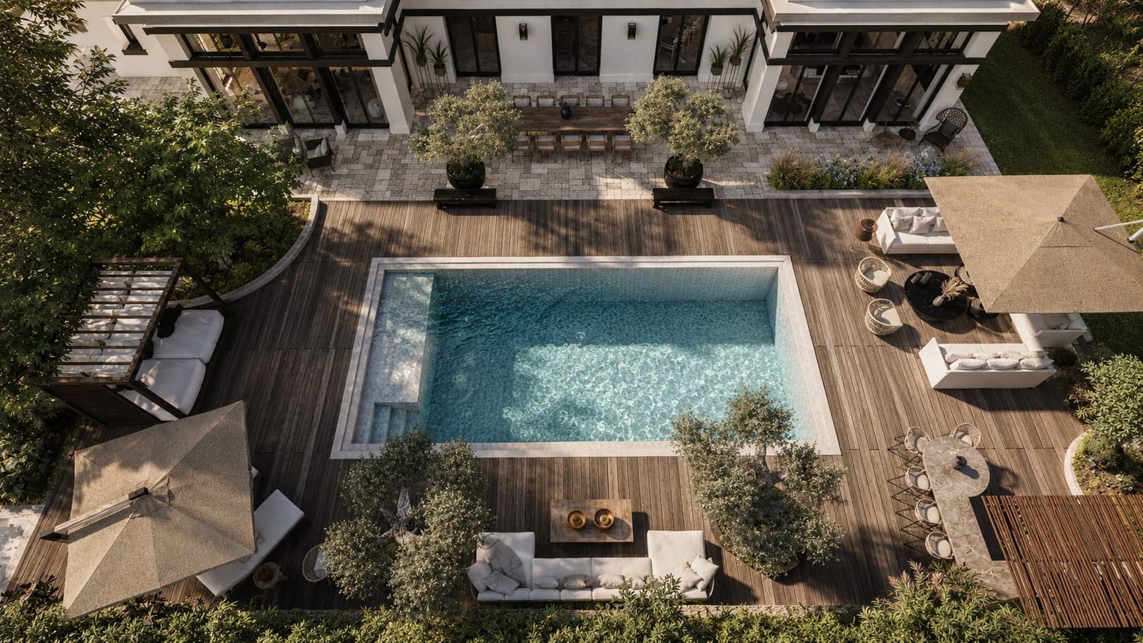 Villa Eden — piscine, rénovation de villa par Créa'Home