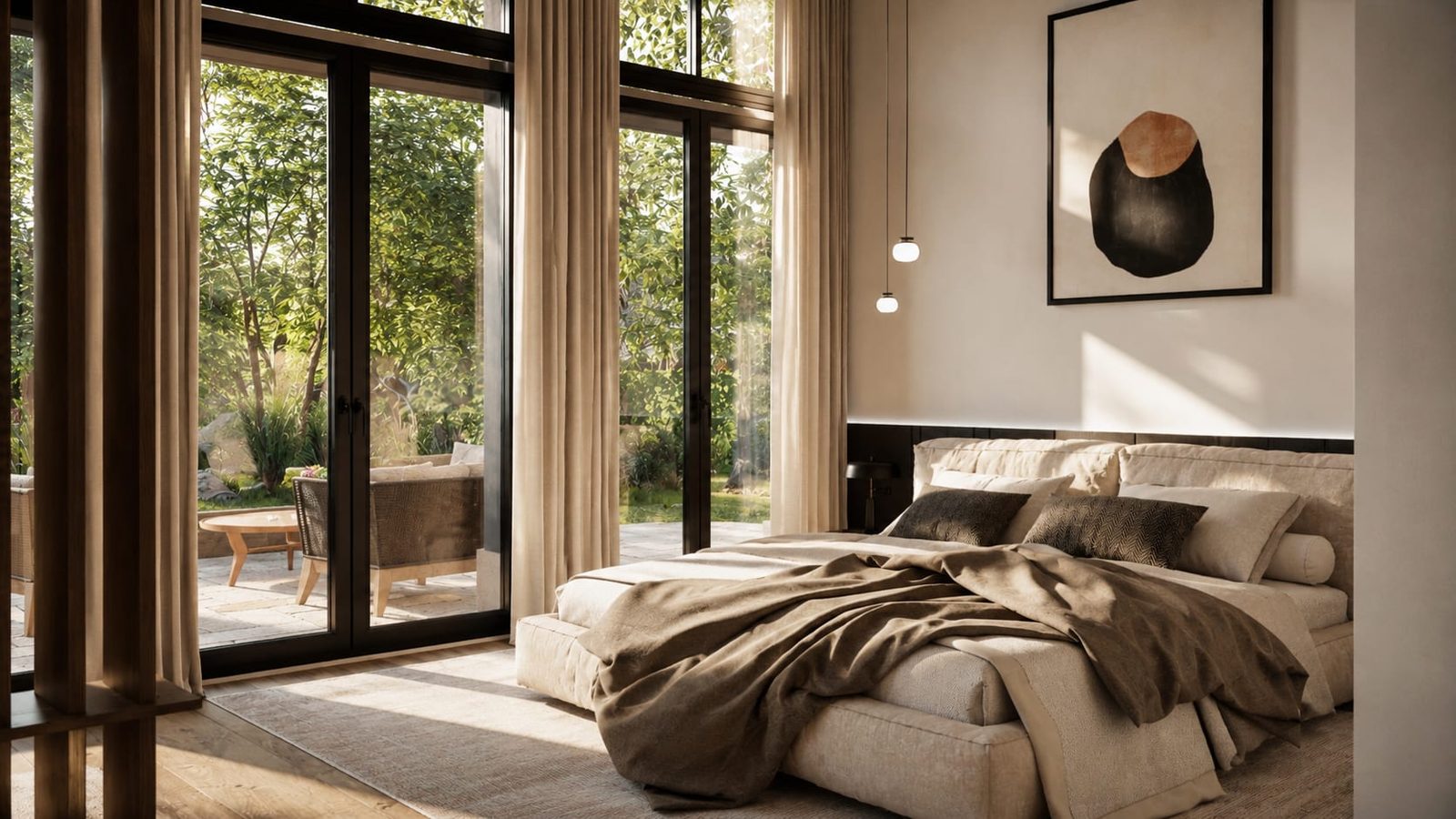 Villa Eden — chambre, rénovation de villa par Créa'Home