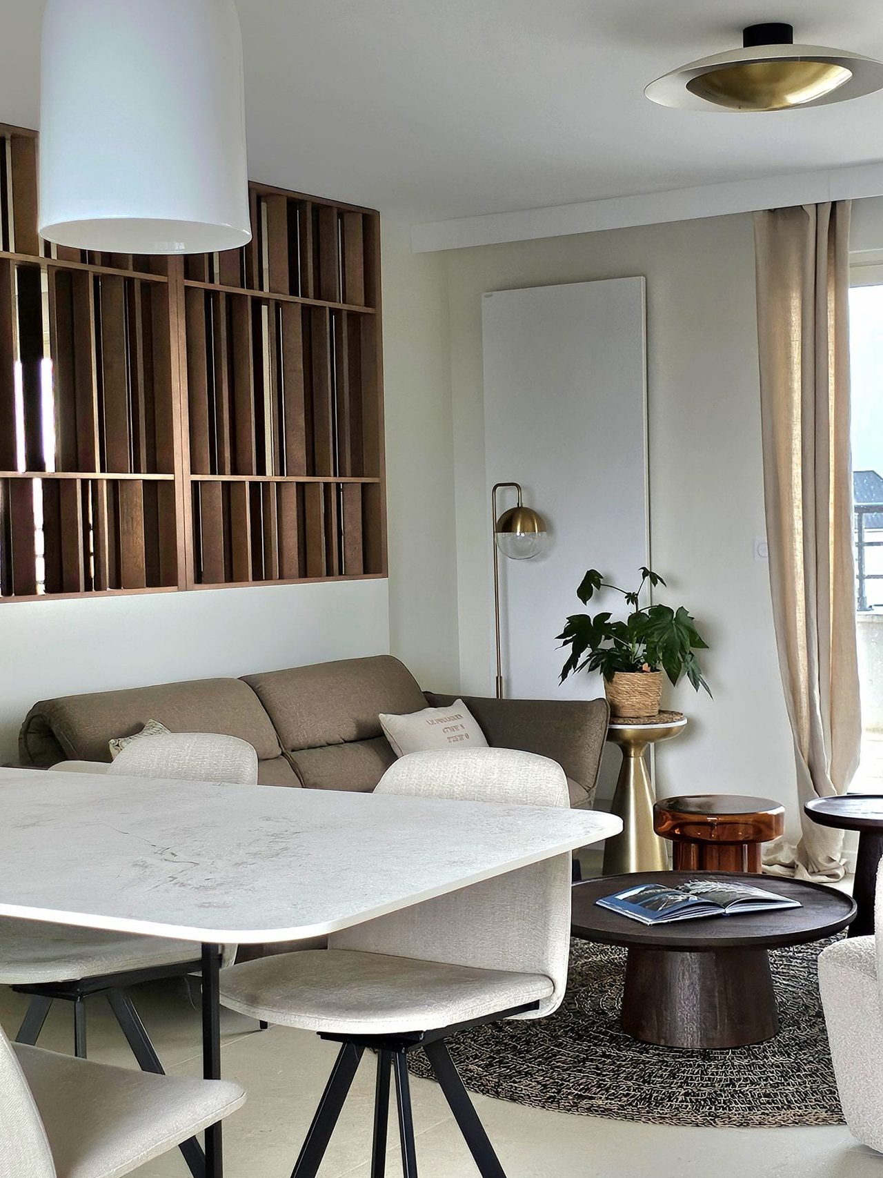 Salines, Le Pouliguen — séjour, rénovation d'appartement par Créa'Home