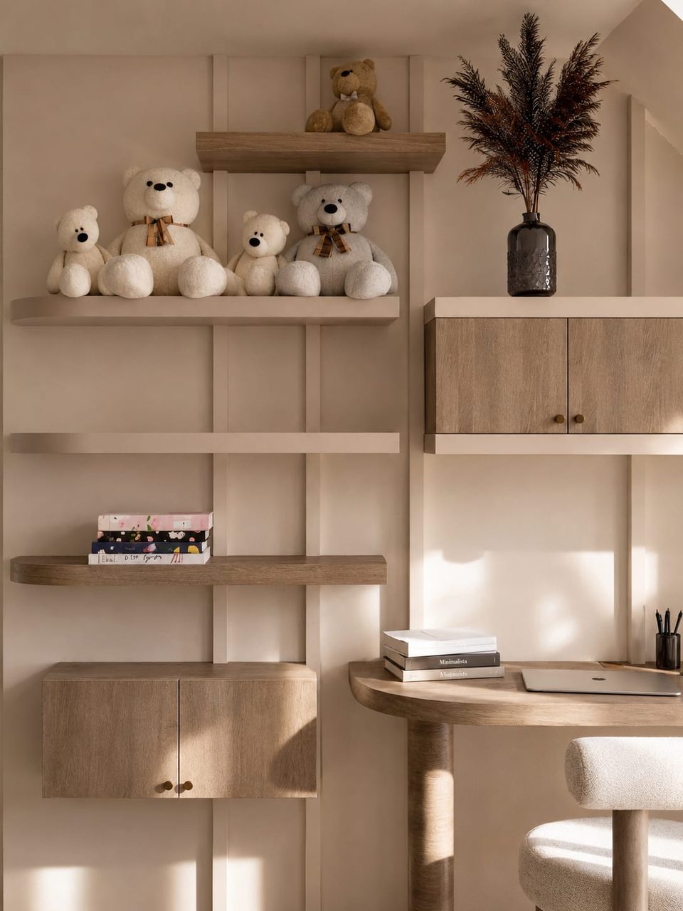 Clos Pecheret — bureau, rénovation de villa par Créa'Home