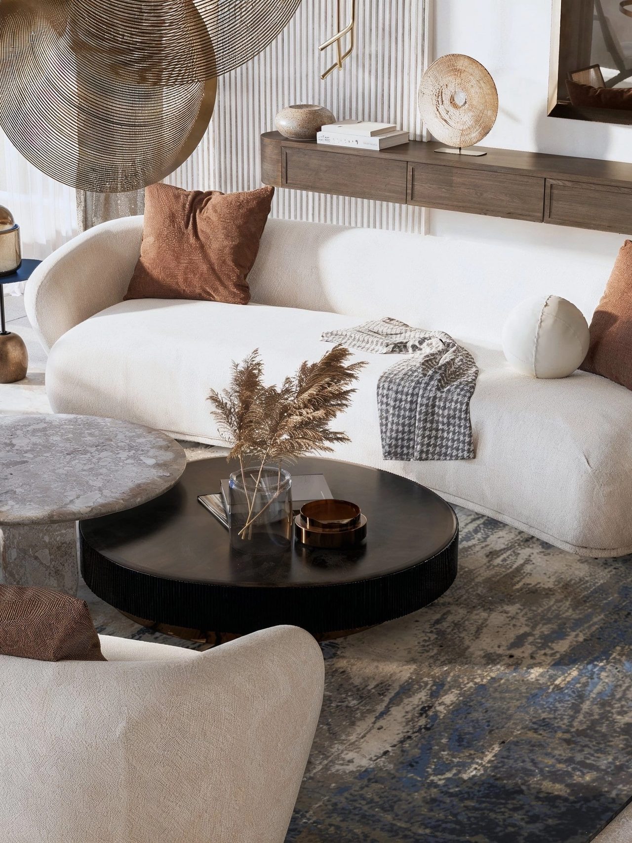 Océanide — salon, rénovation d'appartement par Créa'Home