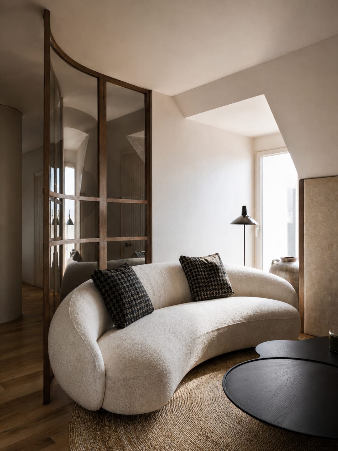 Clos Pecheret — salon, rénovation de villa par Créa'Home
