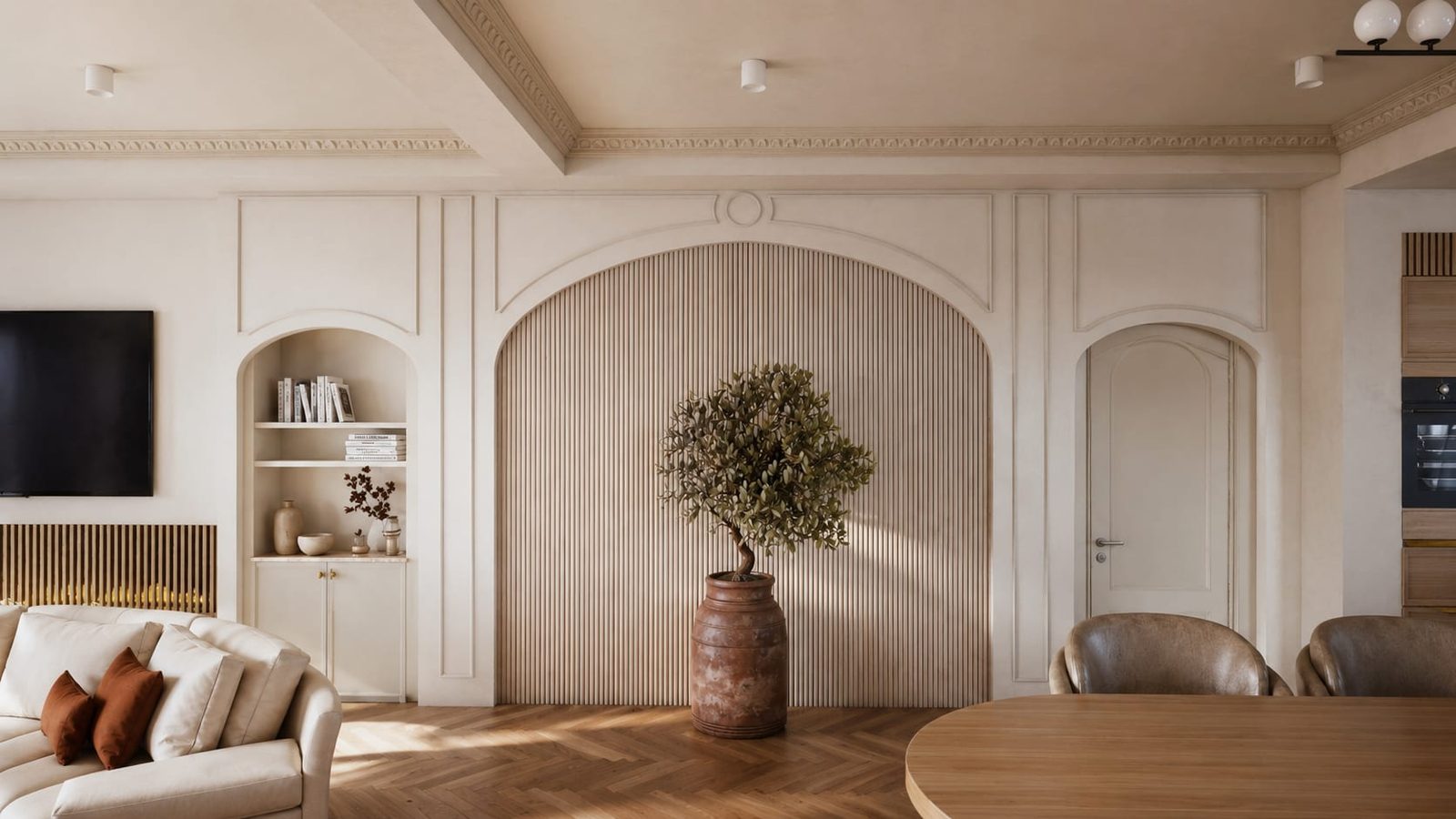 Villa Kerquessaud, La Baule — salon, rénovation de villa par Créa'Home