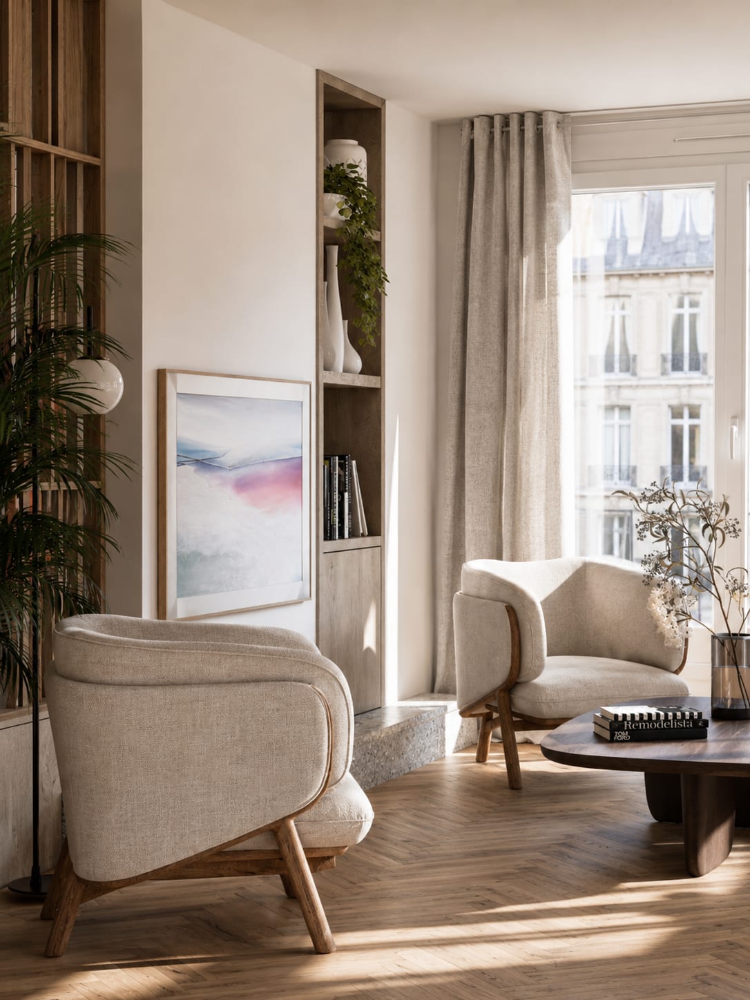 Adolphe Besson — salon, rénovation d'appartement par Créa'Home