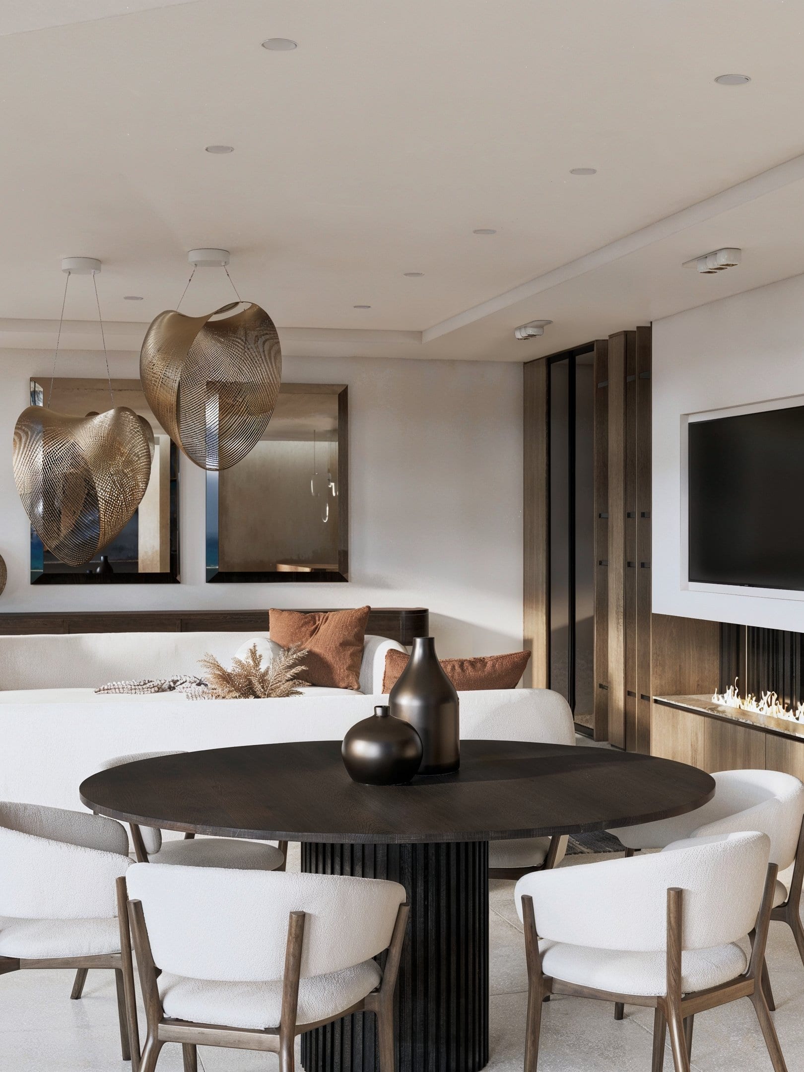 Océanide — salle à manger, rénovation d'appartement par Créa'Home