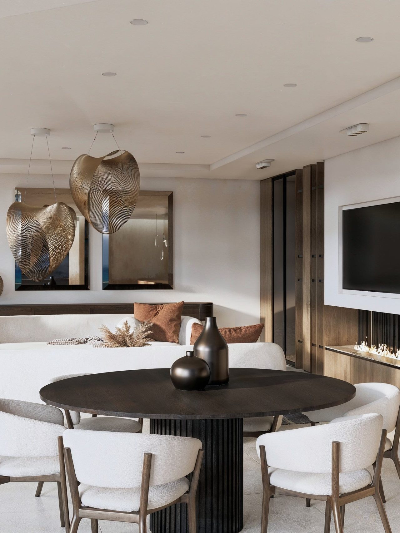 Océanide — salle à manger, rénovation d'appartement par Créa'Home