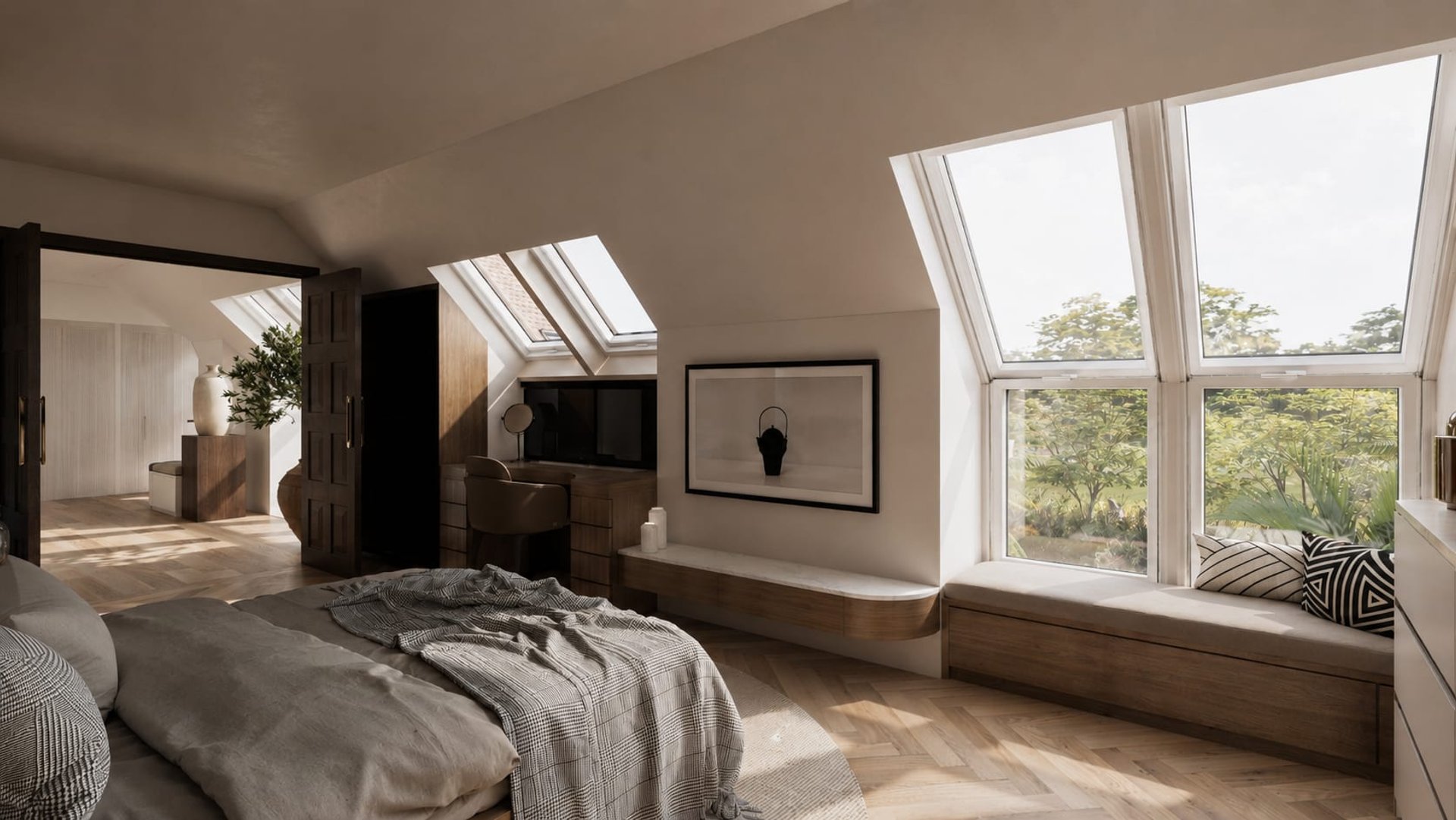 Clos Pecheret — chambre, rénovation de villa par Créa'Home