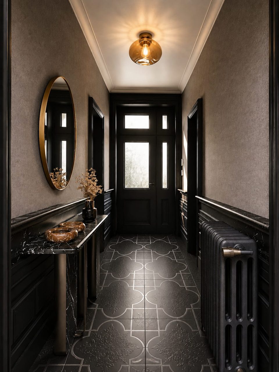 Rue du Temple, Paris — entrée, rénovation d'appartement par Créa'Home