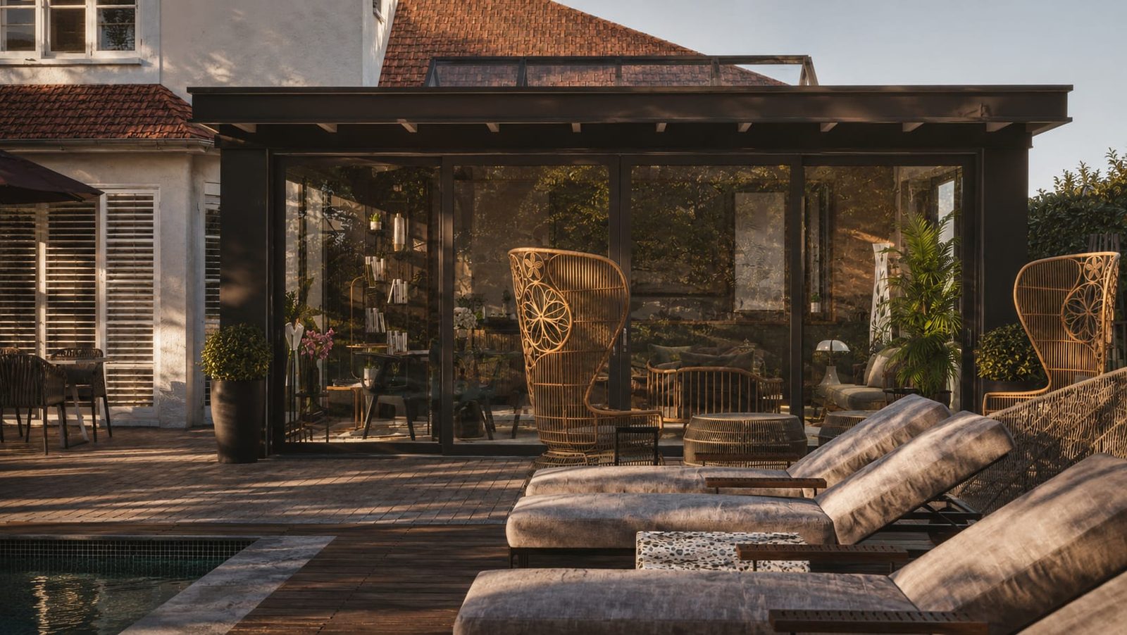 River Chan — vue 14, pool house & extension par Créa'Home