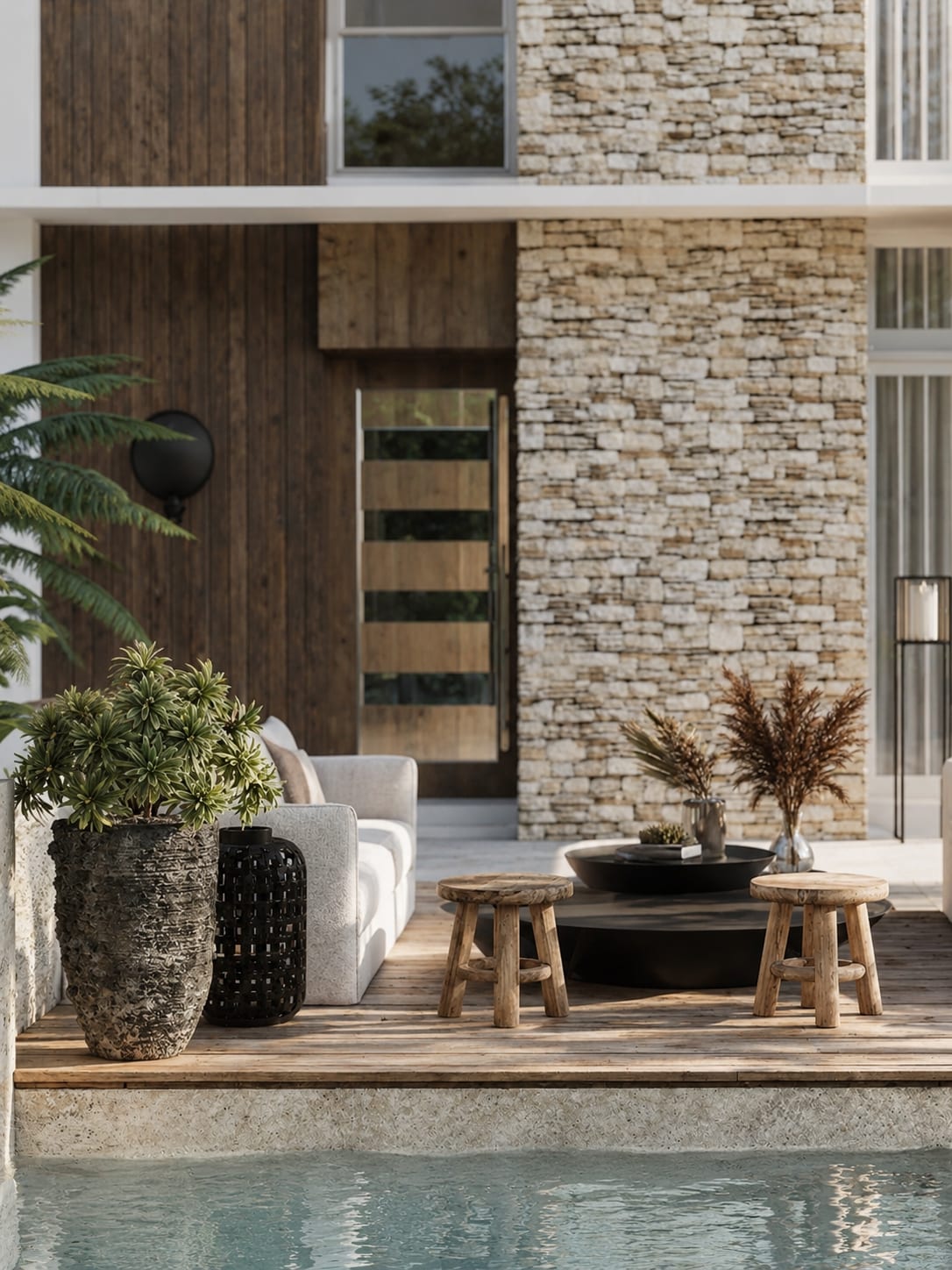 Villa Benoit — piscine, rénovation de villa par Créa'Home