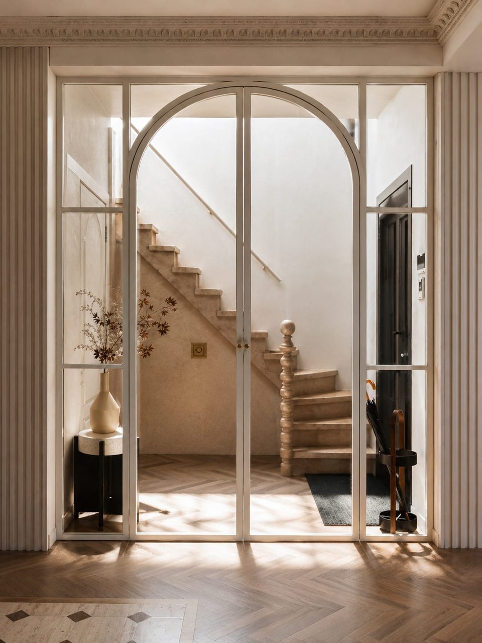 Villa Kerquessaud, La Baule — entrée, rénovation de villa par Créa'Home