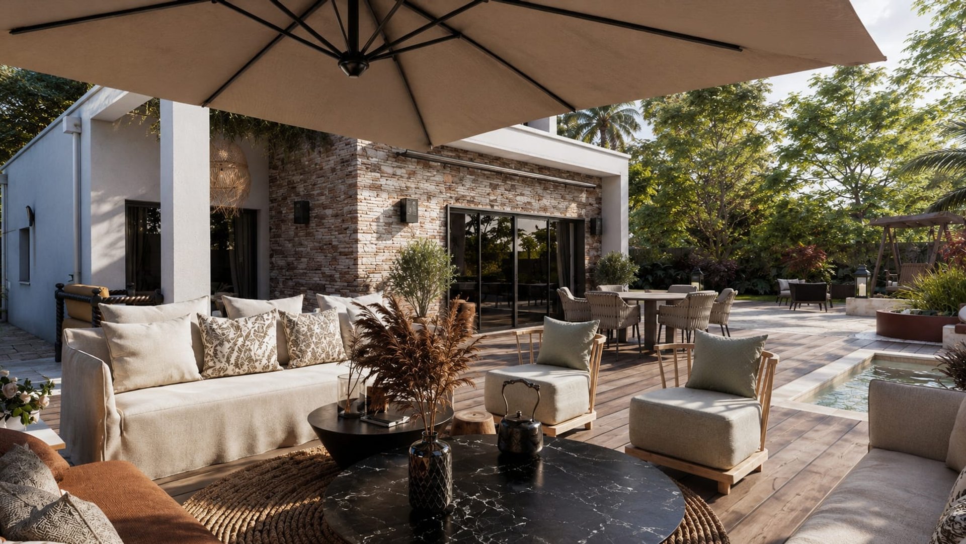 Villa Kerquessaud, La Baule — terrasse, rénovation de villa par Créa'Home